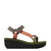 Sandały Fly London YEFA 726 Grey/Multicolor/Brick Cupido/Elastic P144726015